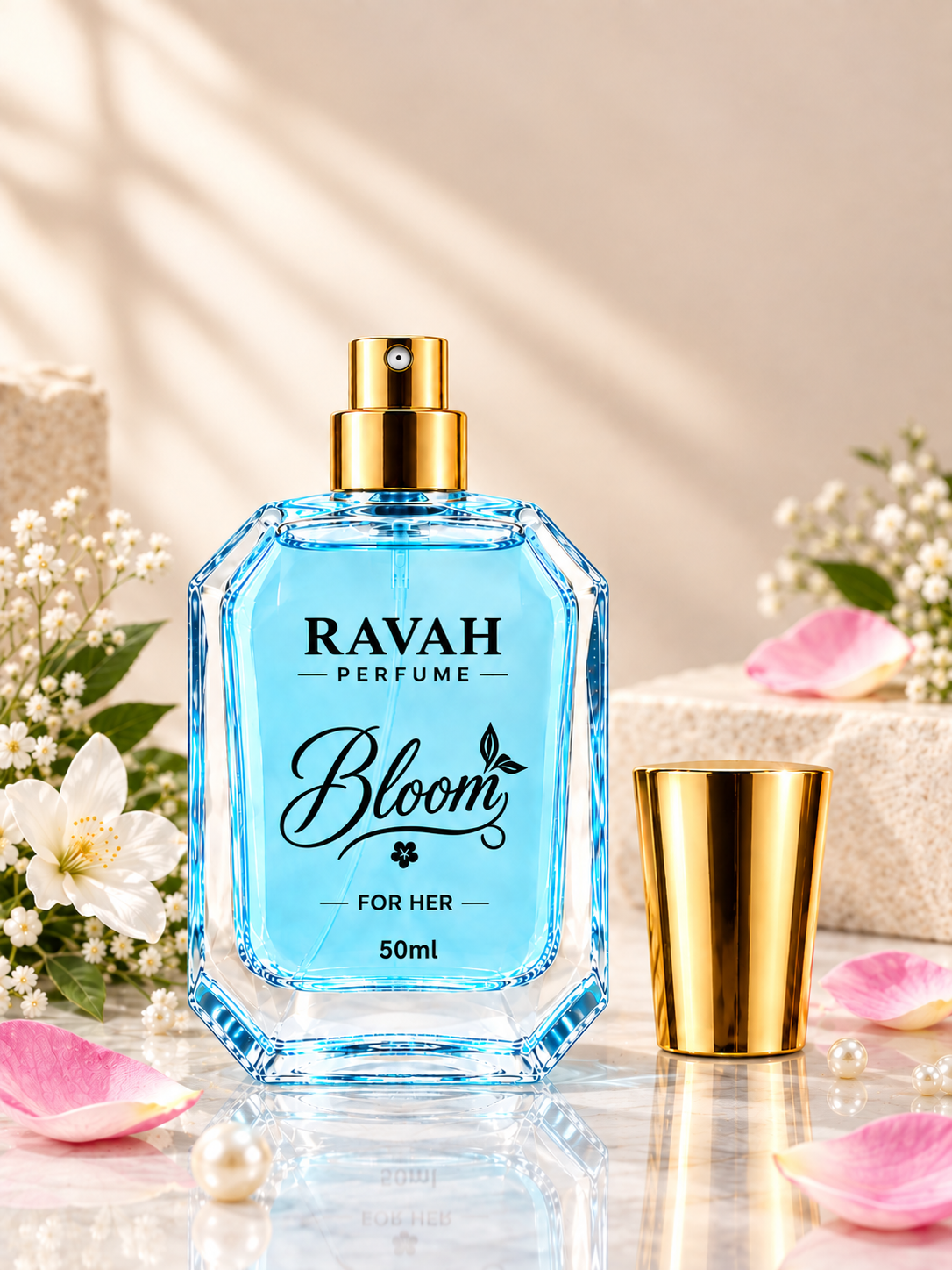 BLOOM For Her elegant women's perfume bottle