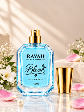 BLOOM For Her elegant women's perfume bottle